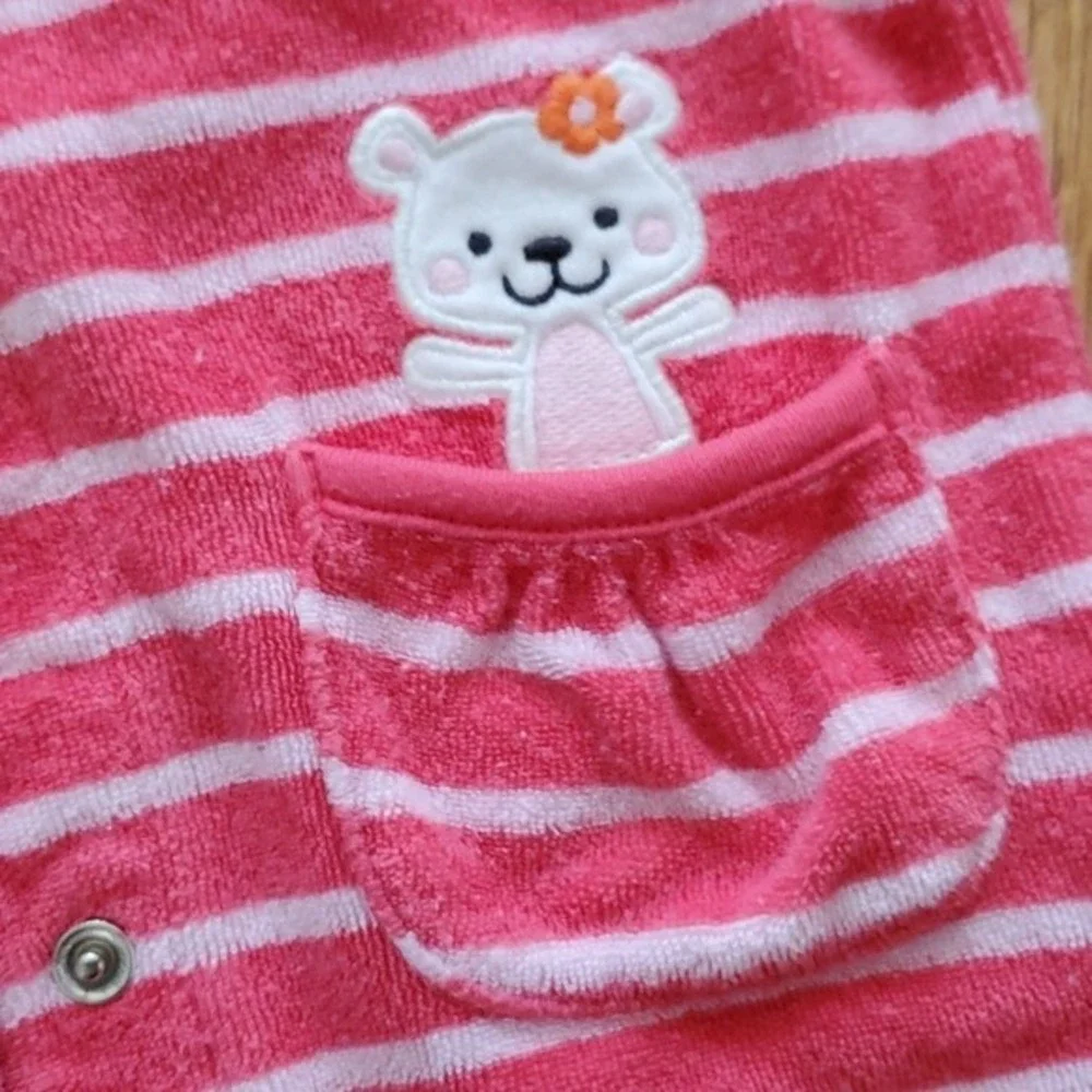 Carters Girls 3 Piece Bear Set- Bear‎ footies, 2 onesies - Picture 7 of 10